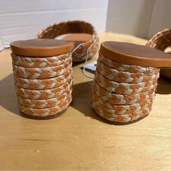 Universal Thread RACHEL Size 8 Mule Slide Heels Sandals Pink Orange NWT - Picture 5 of 13